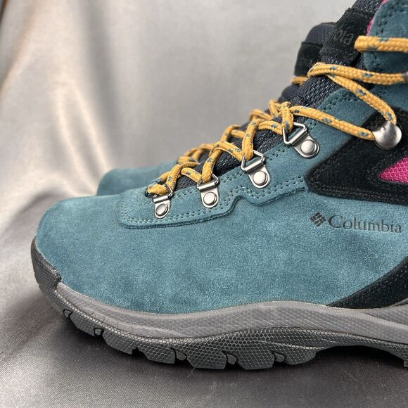 Columbia Newton Ridge Women’s 9.5 Hiking Boots Waterproof Teal Pink BL4552-343 - Picture 10 of 17